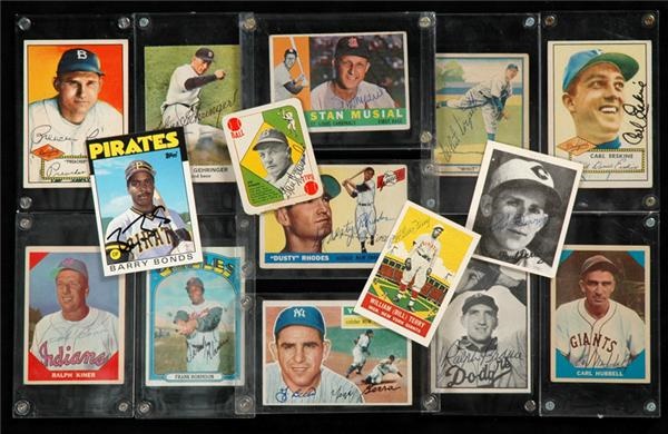 - 1950s-60s Signed Baseball Card Collection of 230+
