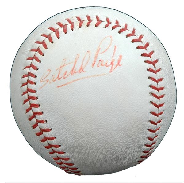 - Satchel Paige Single Signed Baseball Obtained in Person