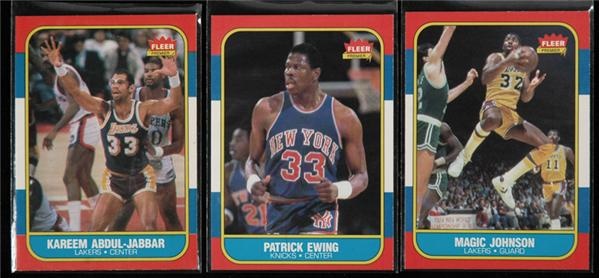 1986 Fleer Basketball Complete Set with Stickers
