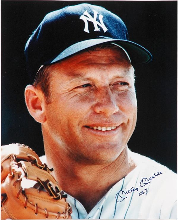 - Mickey Mantle No. 7 Signed 16x20" Photograph