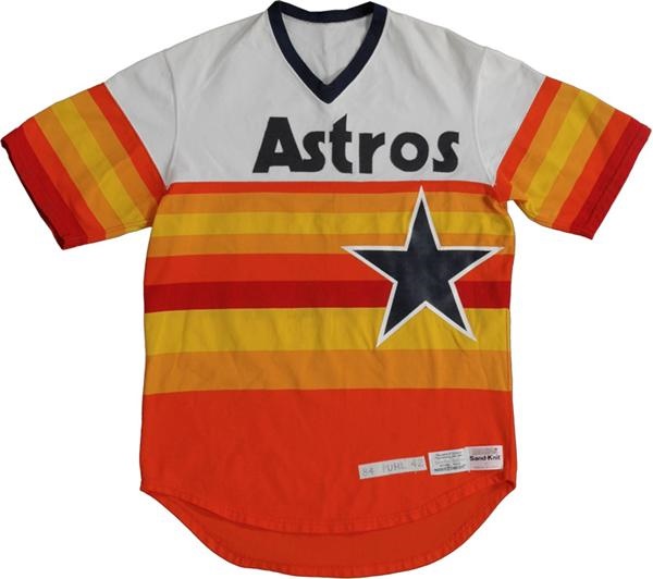 Baseball Equipment - Terry Puhl Houston Astros Game Used Jersey