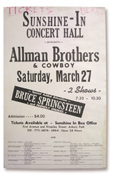 - 1971 Bruce Springsteen Asbury Park Concert Poster (14x22")