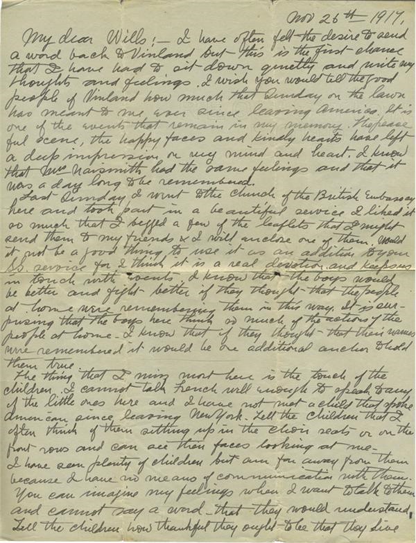 - James Naismith Handwritten 3 Page Letter signed James Naismith