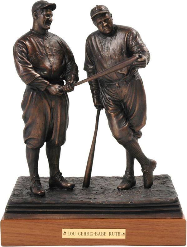 NY Yankees, Giants & Mets - Babe Ruth and Lou Gehrig Bronze Statue Southland Castings