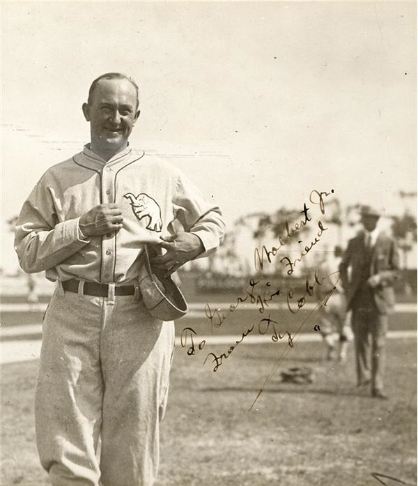 Baseball Autographs - 1928 Ty Cobb Signed Photograph