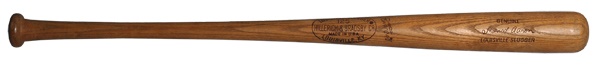 Baseball Equipment - 1969 Hank Aaron Strikeout Game Used Bat