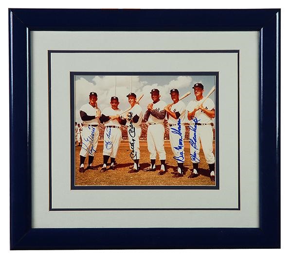 1961 New York Yankees Signed Photo with Mickey Mantle and Roger Maris