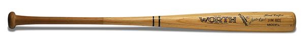 Baseball Equipment - Jim Rice Autographed Game Used  Bat