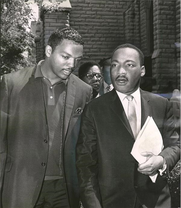 Civil Rights - MLK & Jesse Jackson by Frank Fusco (1966)