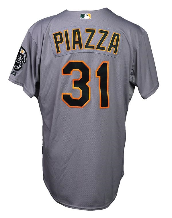 Baseball Equipment - 2007 Mike Piazza Oakland Athletics Game Used Jersey