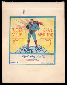 - 1930's Superman Liquor Label