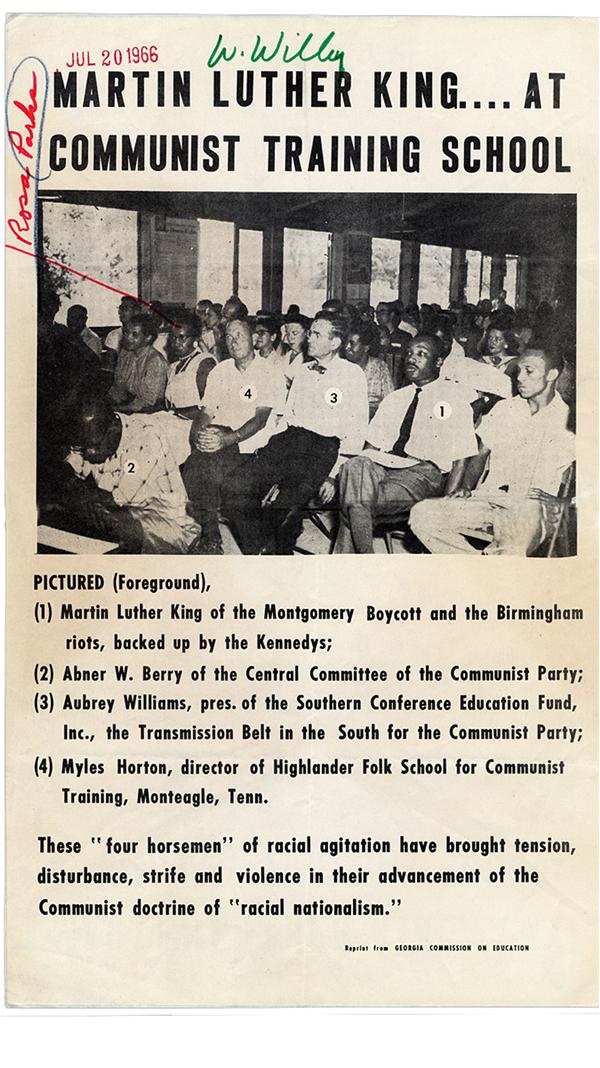 Civil Rights - Martin Luther King Propaganda Broadside (1966)