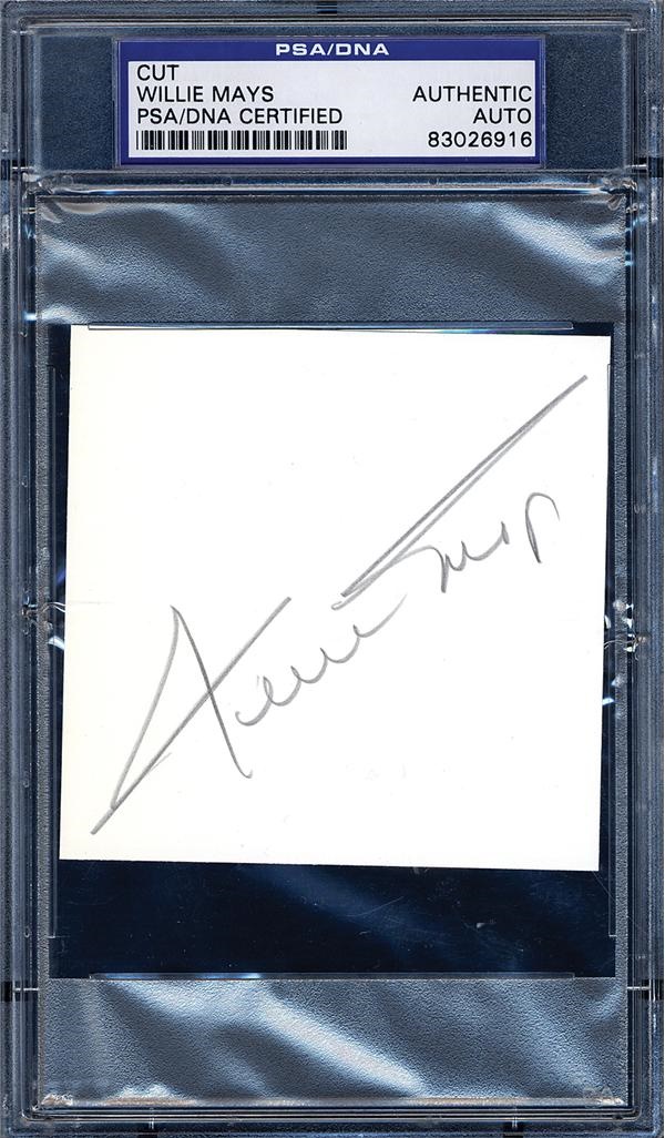 Baseball Autographs - Willie Mays Slabbed Cuts (10)