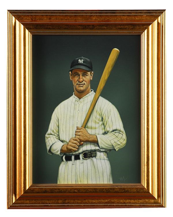 Sports Fine Art - Lou Gehrig Painting by Arthur K. Miller