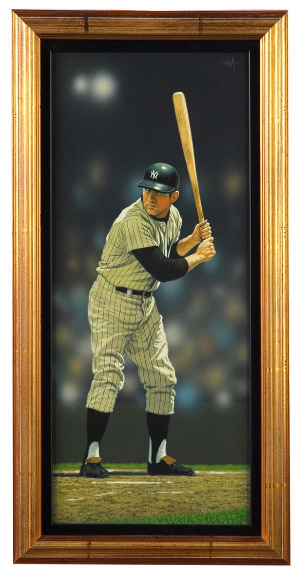 Sports Fine Art - Mickey Mantle at the Plate by Arthur K. Miller