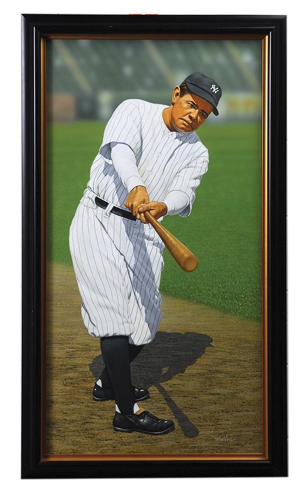 Sports Fine Art - Babe Ruth Painting by Arthur K. Miller