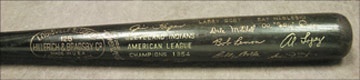 - 1954 Cleveland Indians A.L. Champions Black Bat (35")