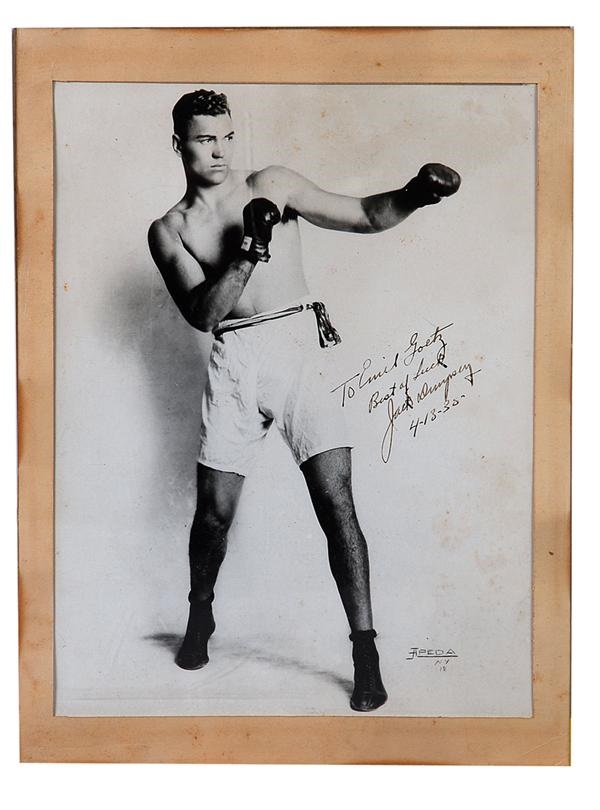 Muhammad Ali & Boxing - 1935 Jack Dempsey Signed Photo
