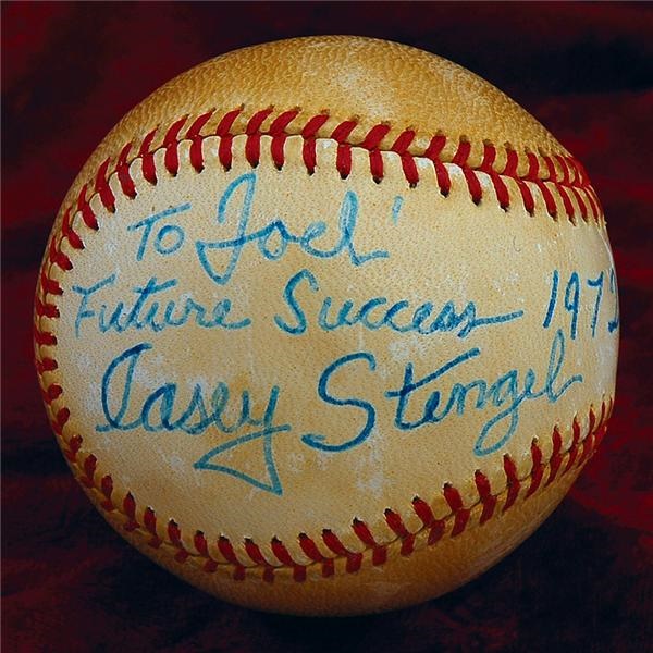 Baseball Autographs - Casey Stengel Single Signed Baseball