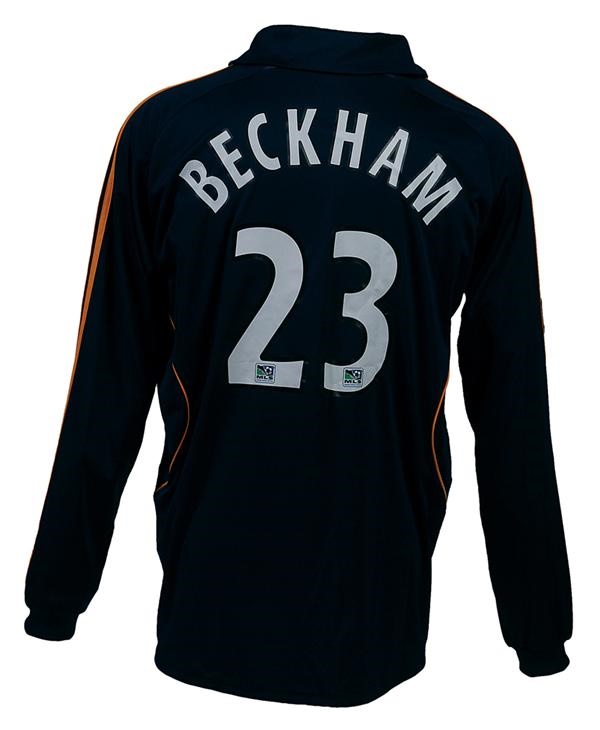 - 2007-08 David Beckham LA Galaxy Game Worn Jersey with Captain's Armband