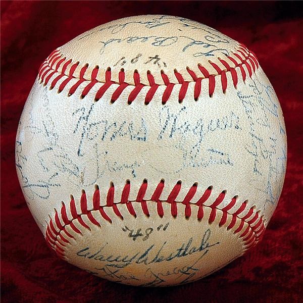 Baseball Autographs - 1948 Pittsburgh Pirates Team Signed Baseball with Honus Wagner