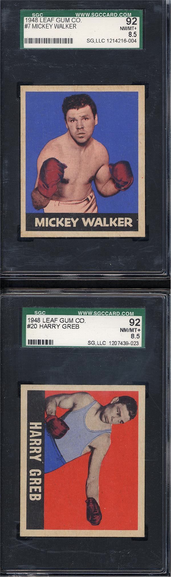 - 1948 Leaf High Grade Mickey Walker and Harry Greb Cards (2)