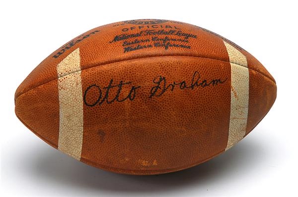 1950's Game Ball Presented to and Signed by Otto Graham