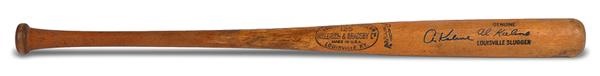 Baseball Equipment - 1965-68 Al Kaline Autographed Game Bat