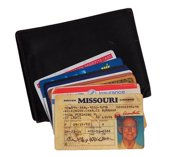 - Bud Wilkinson's Wallet and Cards (10)