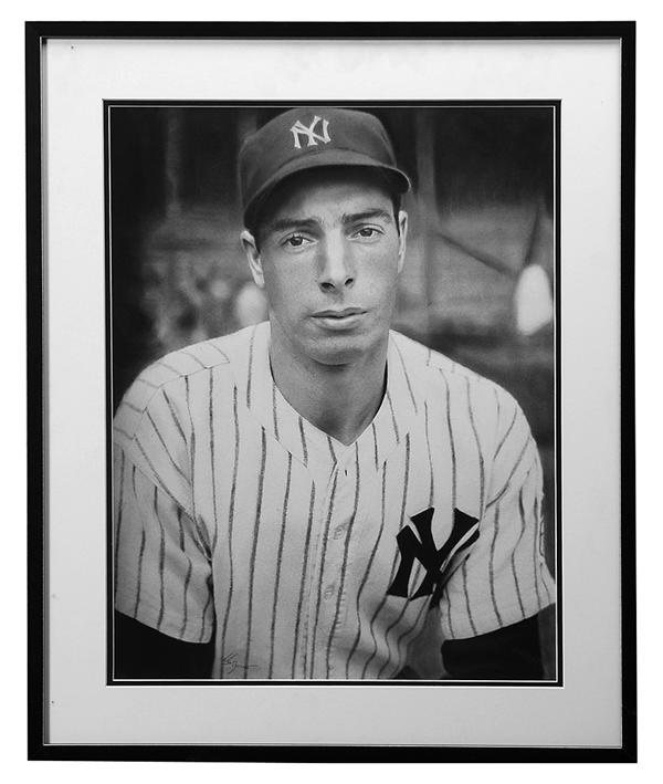 Sports Fine Art - Ted Williams and Joe Dimaggio Original Drawings by Nathalie Rattner