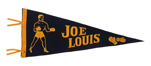 Muhammad Ali & Boxing - Rare 1940's Joe Louis Felt Pennant