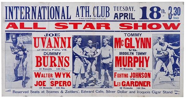 Muhammad Ali & Boxing - Jack Johnson vs. James Jeffries Advertising Poster