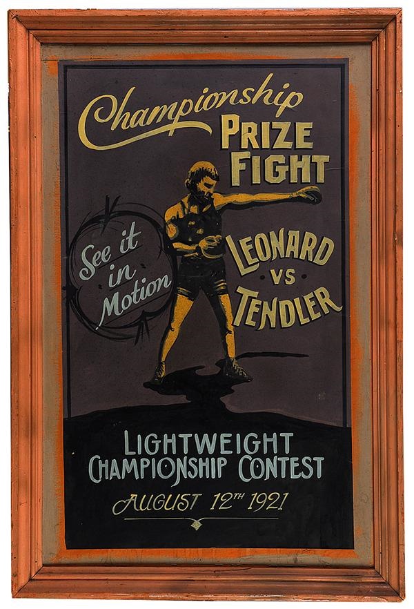 1921 Benny Leonard vs. Lew Tendler Fight Film Poster