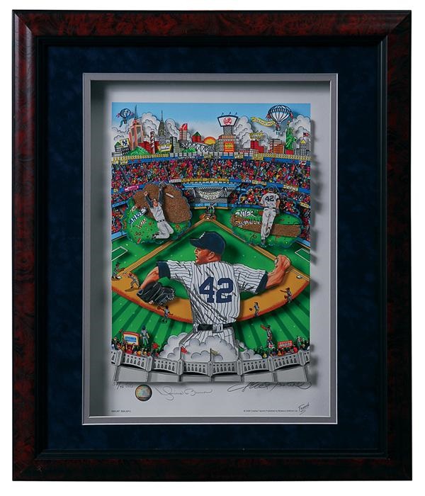 Sports Fine Art - Mariano Rivera  Autographed Limited Edition Print by Charles Fazzino
