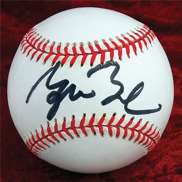 Baseball Autographs - George W. Bush Single Signed Enron Field Inaugural Season Baseball