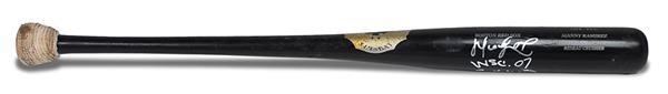 Baseball Equipment - Manny Ramirez Autographed and Inscribed Game Used Bat