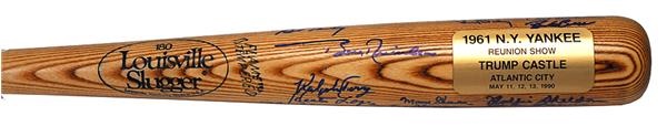 Baseball Autographs - 1961 New York Yankee Reunion Signed Bat