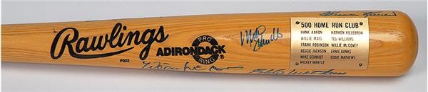 Baseball Autographs - Original 500 Home Run Signed Bat from The Atlantic City Show