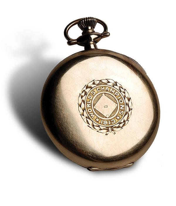 - 1913 Herb J. Pennock Philadelphia Atheletics World Champions Pocket Watch