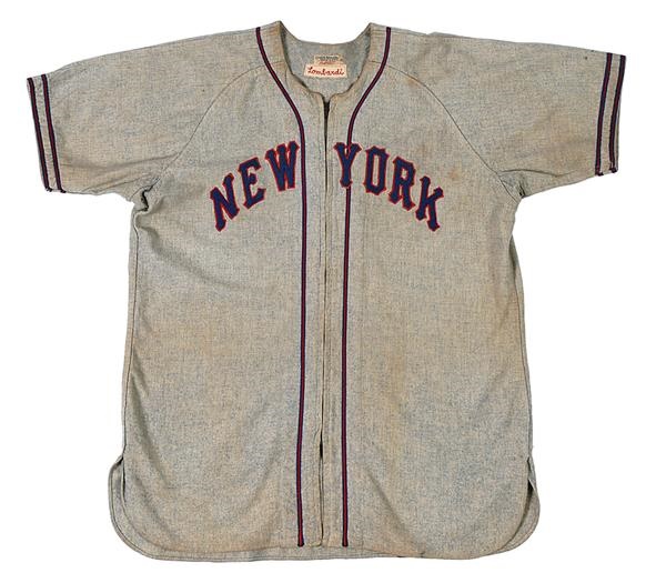 Baseball Equipment - Circa 1946 Ernie Lombardi Game Used New York Giants Game Used Jersey