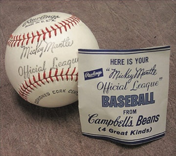 - 1962 Mickey Mantle Campbell's Premium Baseball