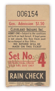 - 1960 Ted Williams 500th Home Run Ticket Stub