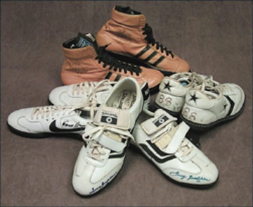 - 1970's Pittsburgh Steelers Stars Game Worn Shoe Collection