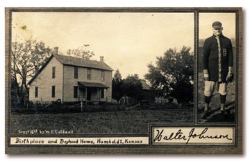 Memorabilia - 1920's Walter Johnson Birthplace Postcard