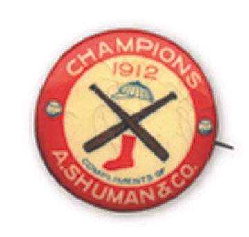 - 1912 Boston Red Sox Championship Pin (1.25" diam.)