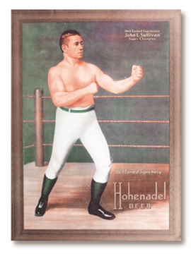 Muhammad Ali & Boxing - John L. Sullivan Hohenadel Tin Litho Advertising Sign