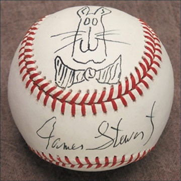 Movies - Jimmy Stewart Signed Baseball