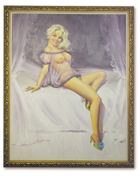 1960's Glamour Girl Pinup Painting by Rusty