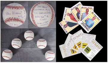 Baseball Autographs - Statistics Baseballs Collection (5)