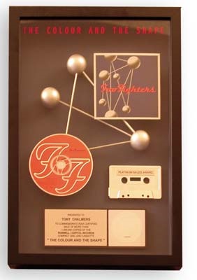 - Foo Fighters Platinum Record Award (13x19" framed)